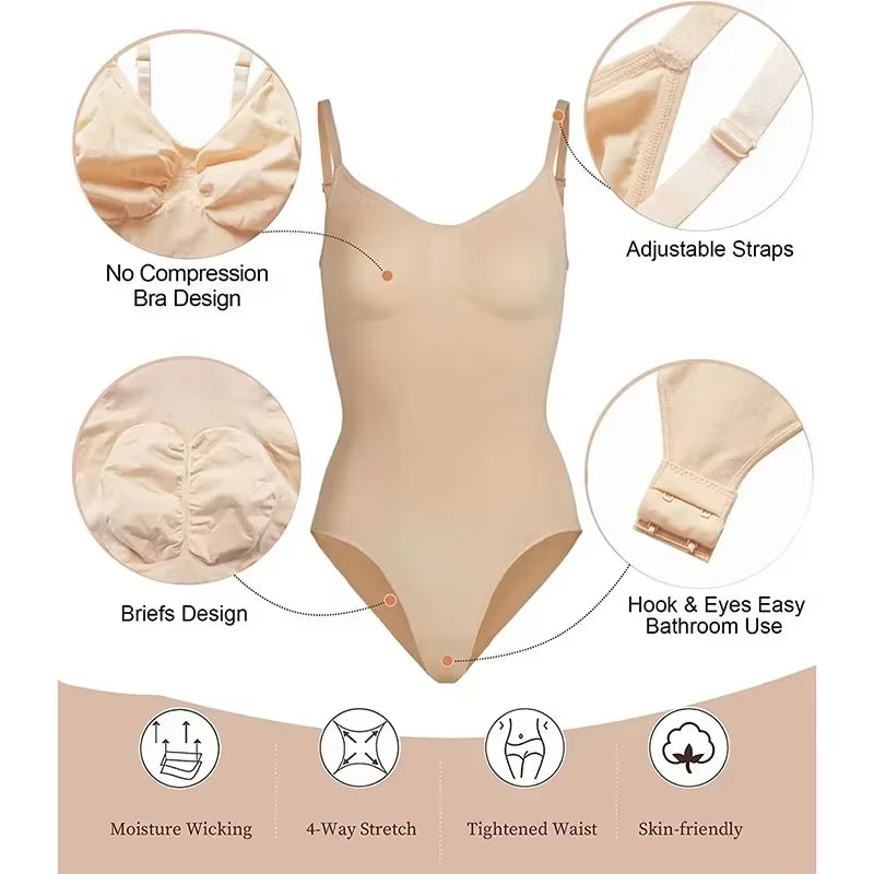 Women Slimming Waist Trainer Underwear Hip Butt Lifter Corset Bodysuit Shapewear Full Body Shaper Tummy Control Thigh Reductive